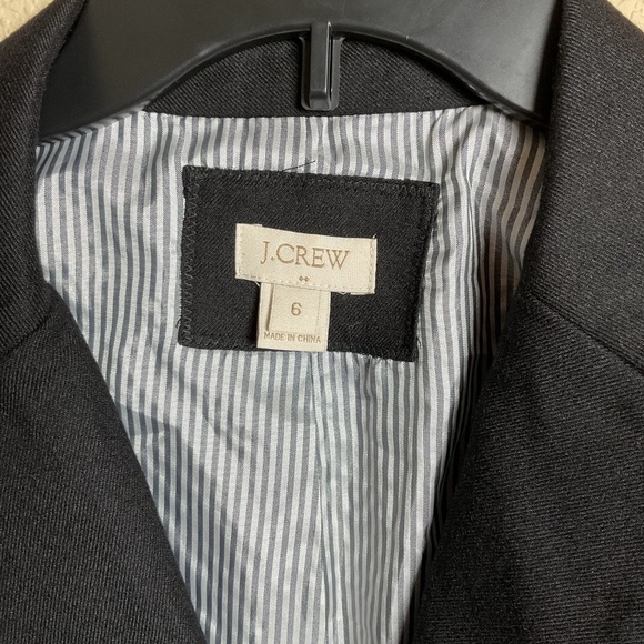 J. Crew Womens 6 Navy Blue Wool Blend Schoolboy Blazer Career Professional - Picture 3 of 6